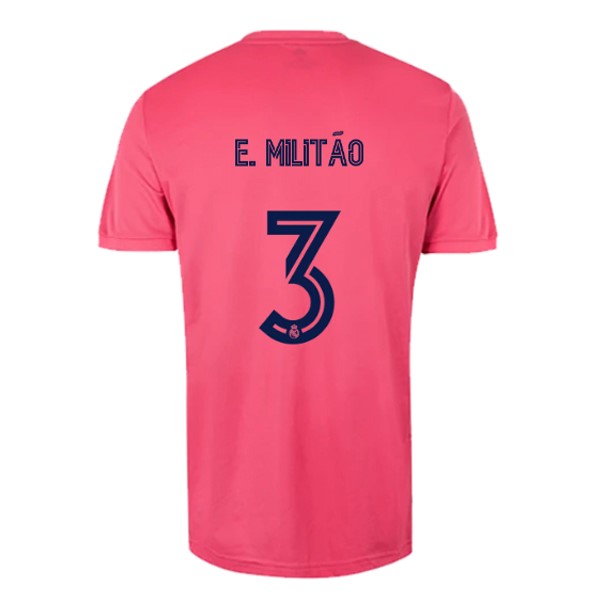 Trikot Real Madrid Auswarts NO.3 E. Militão 2020-21 Pink Fussballtrikots Günstig